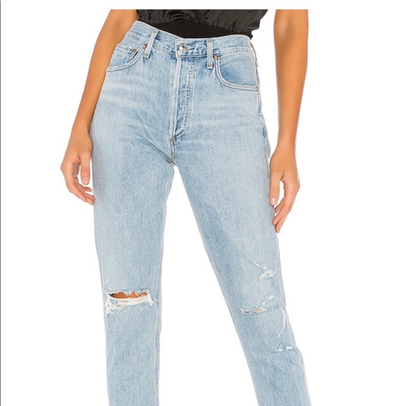 Agolde Jamie High Rise Classic Denim Jeans - Picture 2 of 4